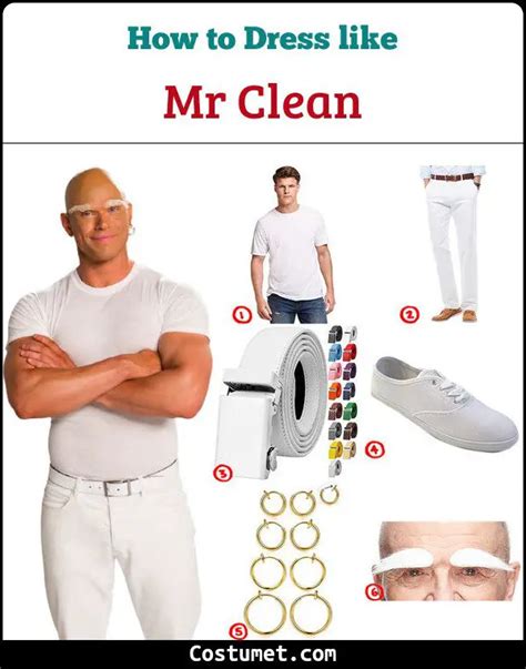 component of mr clean costume
